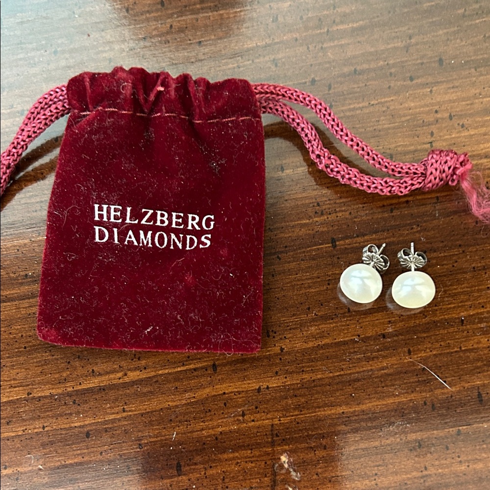 Helzberg Diamonds White and Silver Earrings